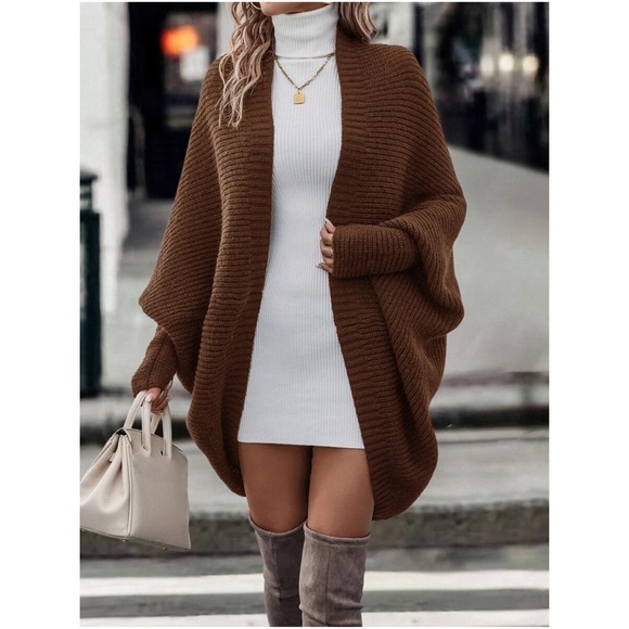 BellanBlue Sweaters - Cozy Open Front Batwing Minimalist Cardigan